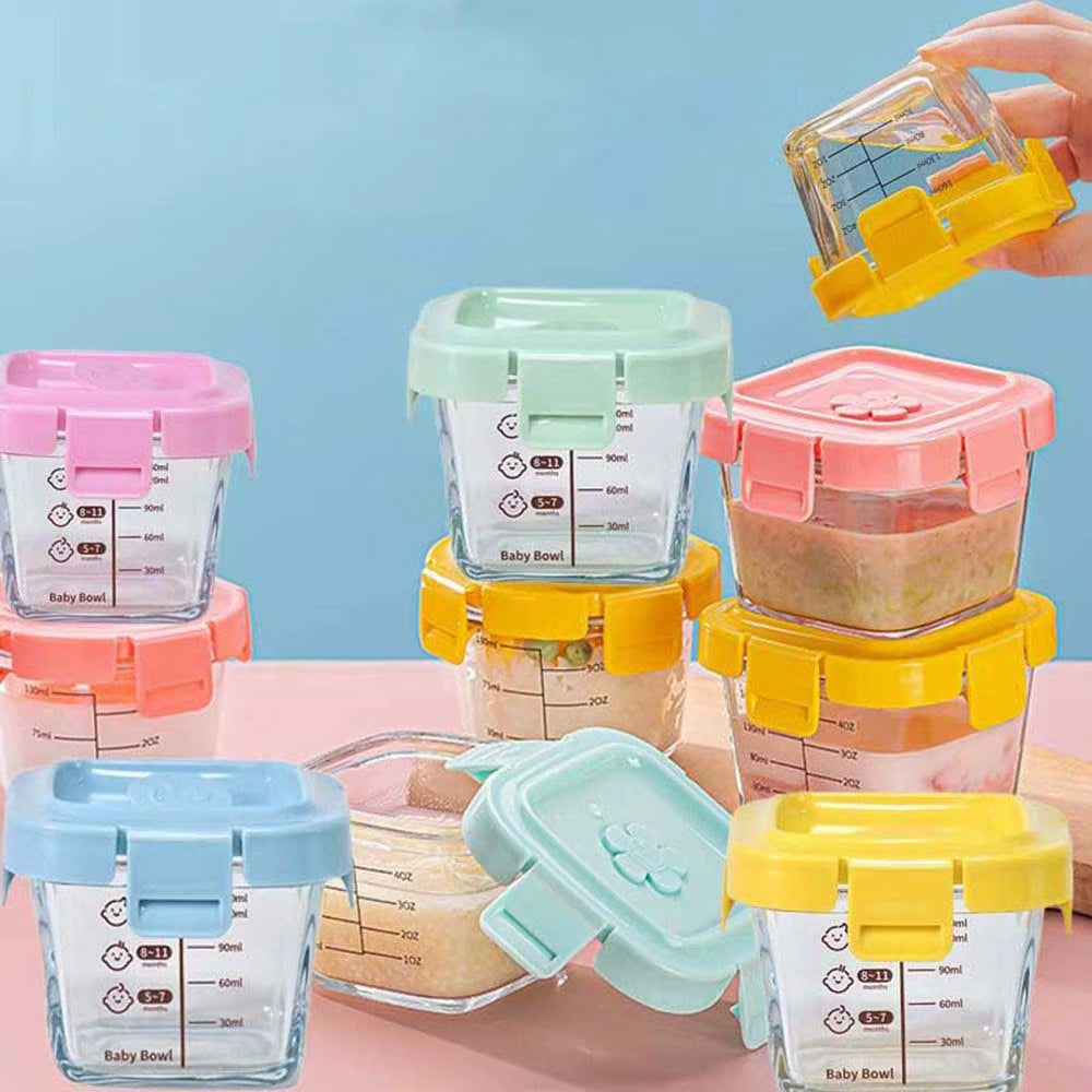 Baby Glass Food Storage Box 