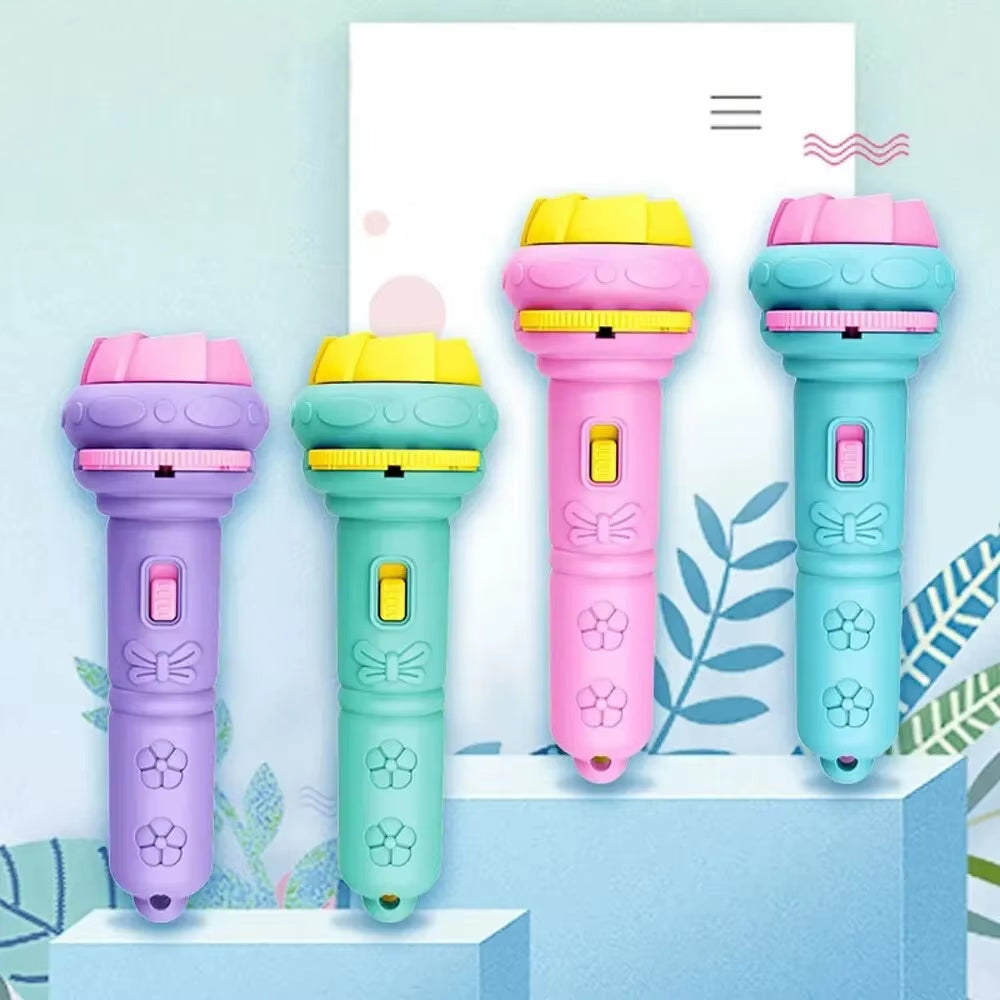 10 Cards Cartoon Projector Flashlight 